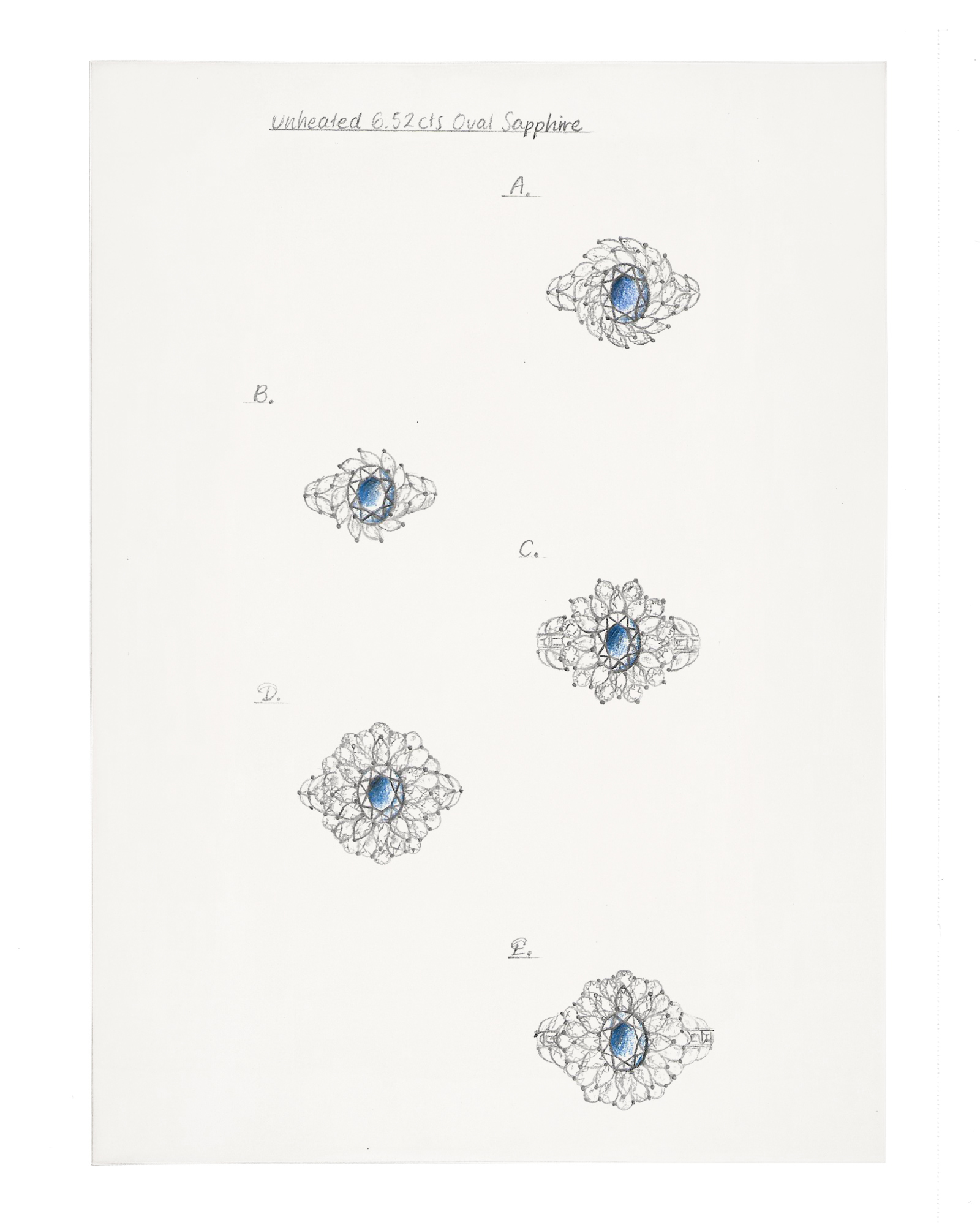 6.5 Oval Sapphire ring