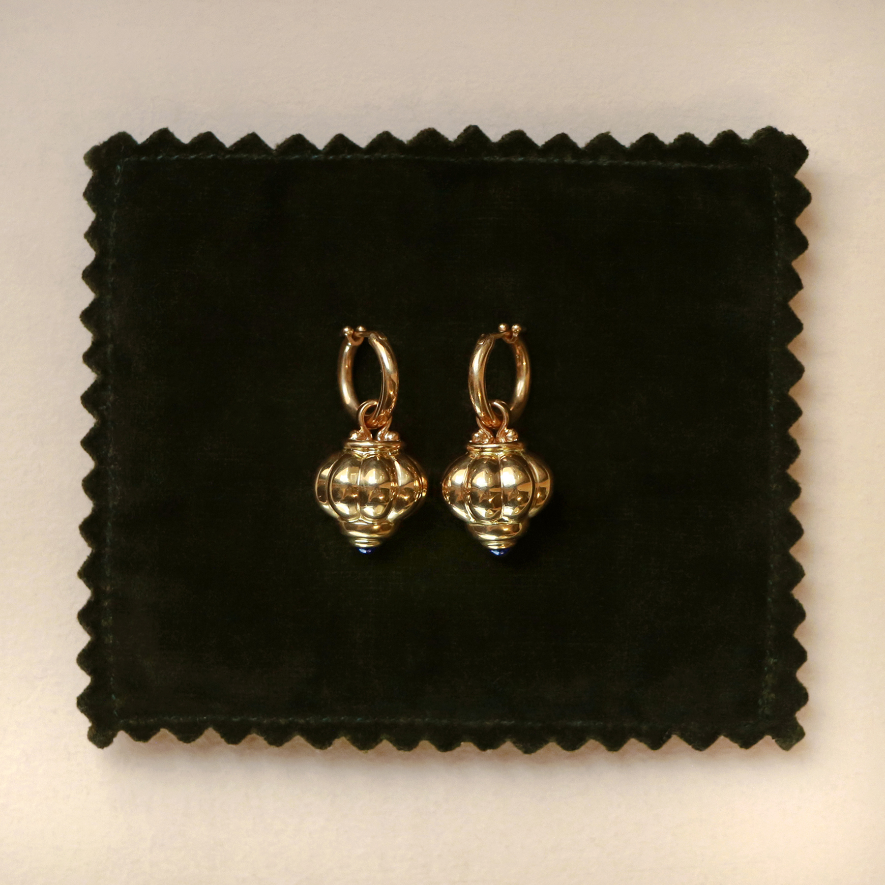 Sapphire_fluted Earrings